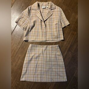 Sunday Best Plaid Mini Skirt Set
